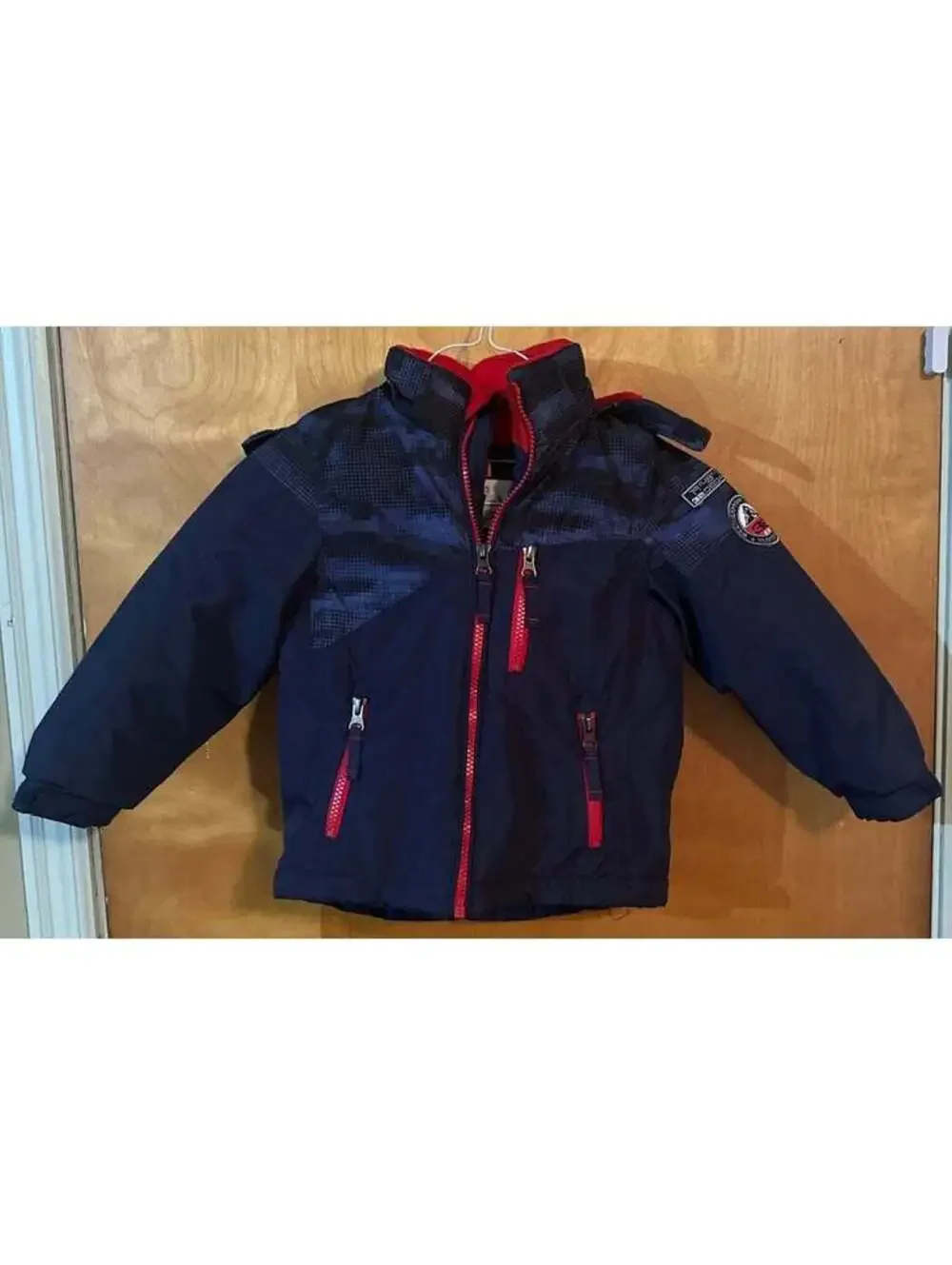 32 degrees winter coat red and navy size 3T